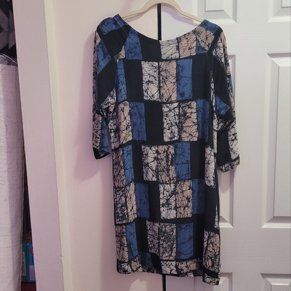 Osei-Duro Three Quarter Sleeve Silk Dress Size M
